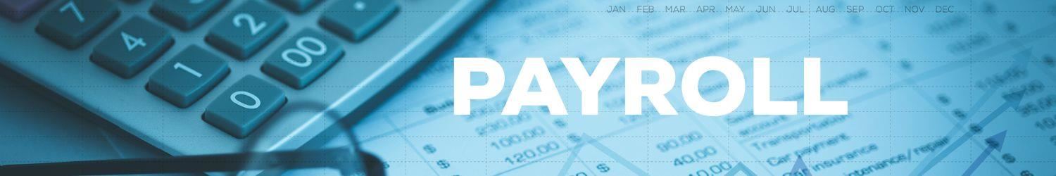 Payroll image with calculator and paperwork